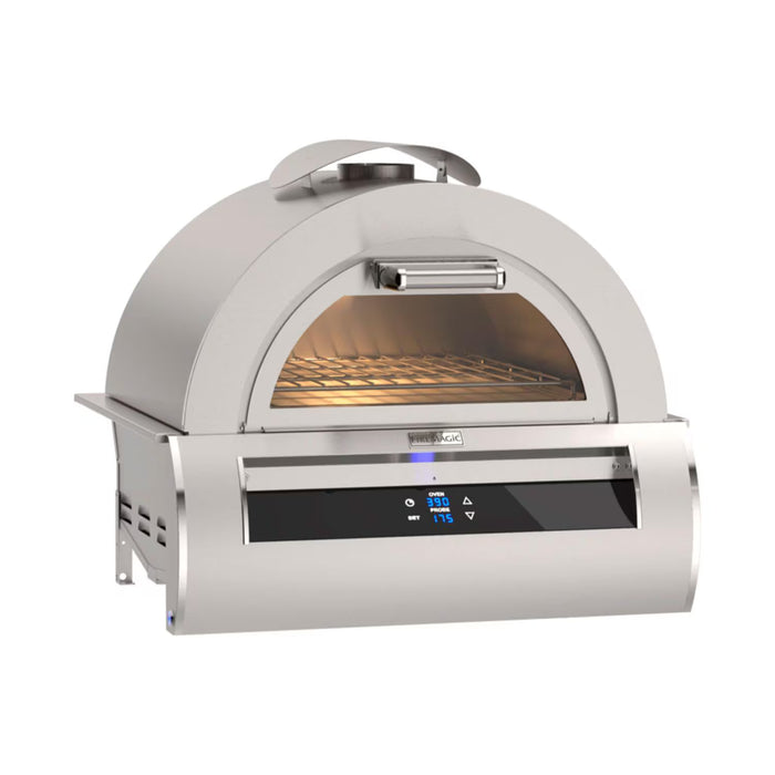 Fire Magic Echelon Propane Black Glass Pizza Oven with Integrated Smart Technology - 5660