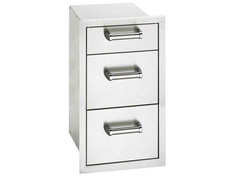 Fire Magic 4-Foot Fully-Assembled Kitchen BBQ Island with 16-Inch E251i 110v Electric Grill and Triple Drawer