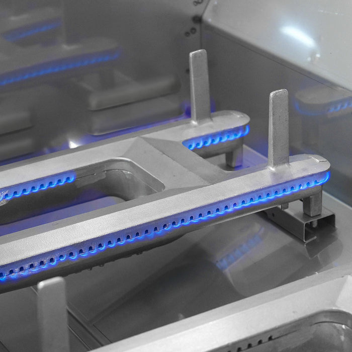 Fire Magic Aurora A830I 46-Inch Built-In Natural Gas & Charcoal Combo Grill With One Infrared Burner And Analog Thermometer - A830I-7LAN-CB